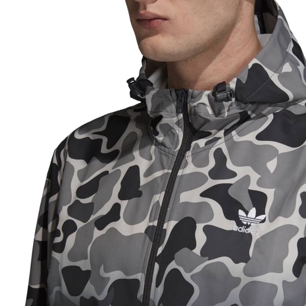 🐆New Adidas Originals Camouflage Windbreaker - Picture 2 of 8